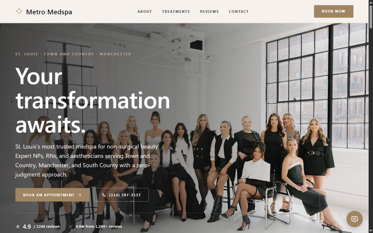 Metro MedSpa — live SeldonFrame workspace